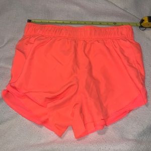 NWOT neon coral running shorts